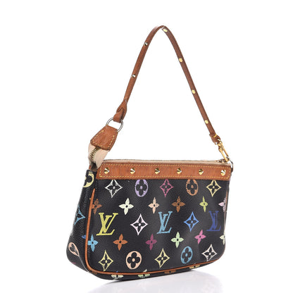 Louis Vuitton Monogram Multicolor Pochette Accessories Black 3 of 9