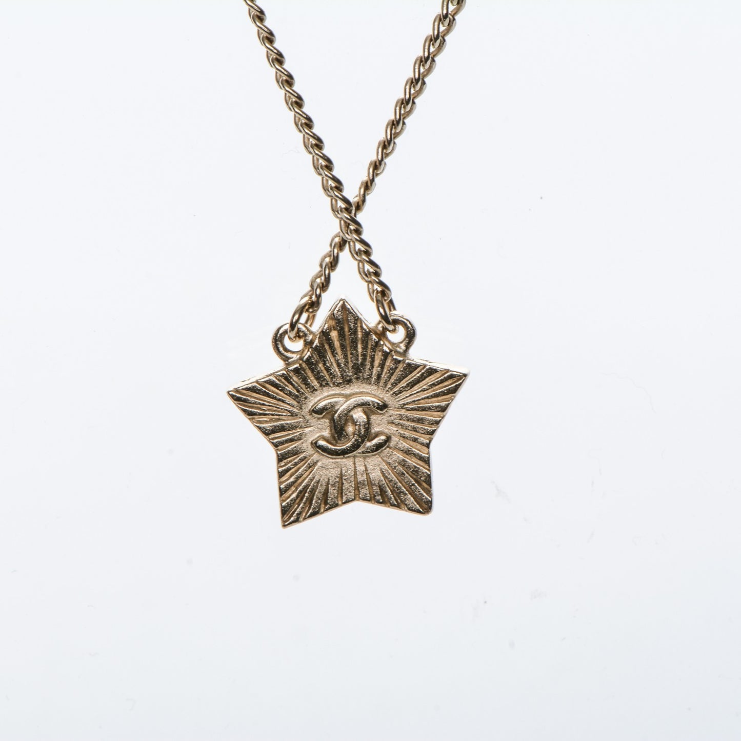 Metal Resin Star CC Necklace Silver Gold