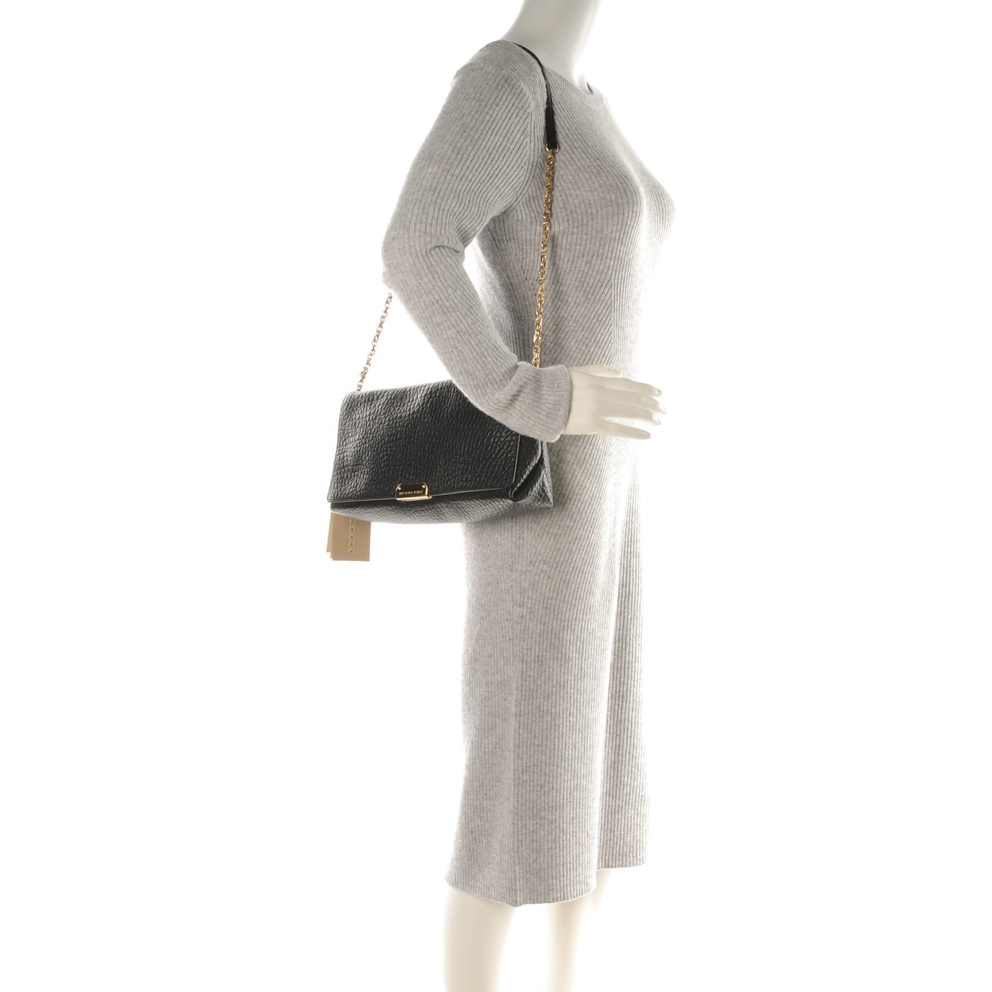 Signature Grain Medium Mildenhall Crossbody Bag Black