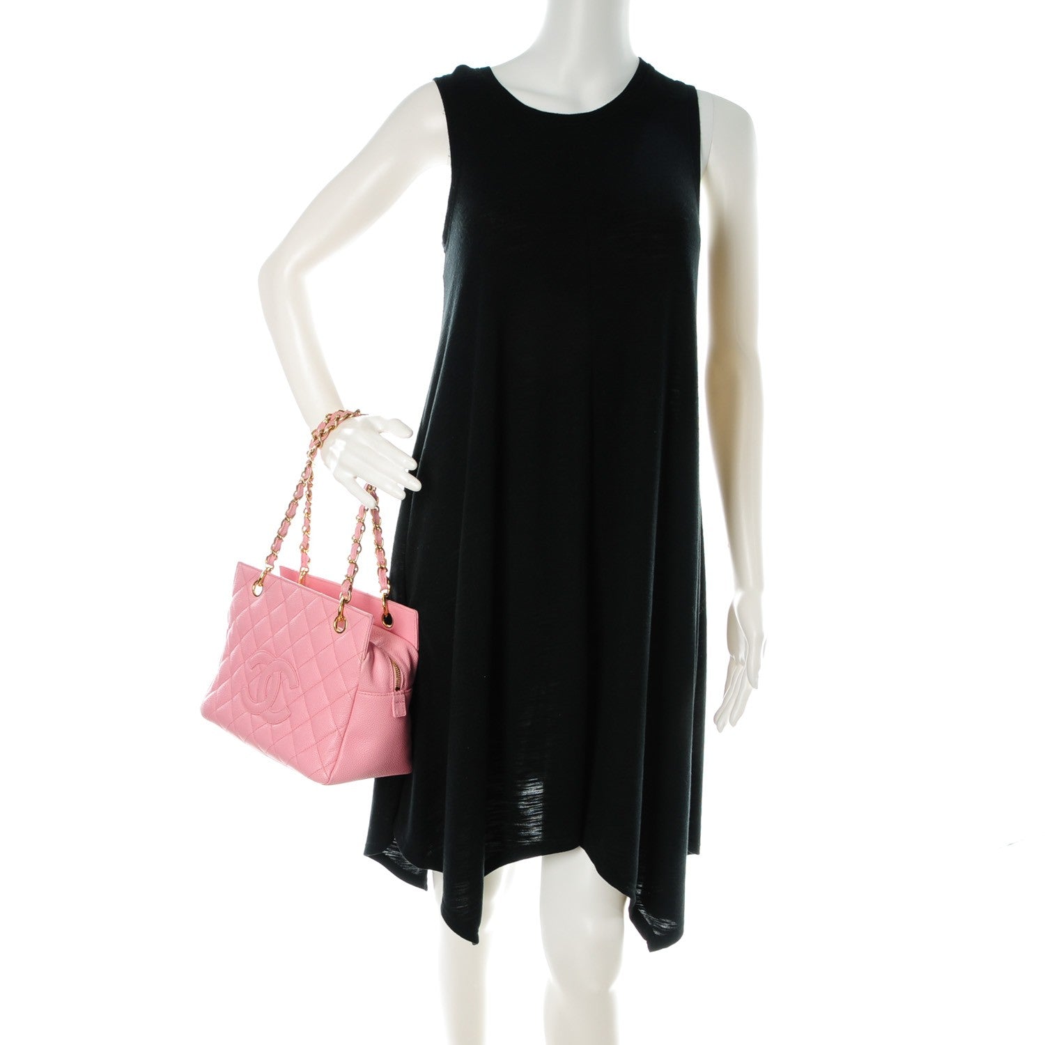 Chanel Caviar Quilted Petit Timeless Shopping Tote PTT Pink 2 of 9