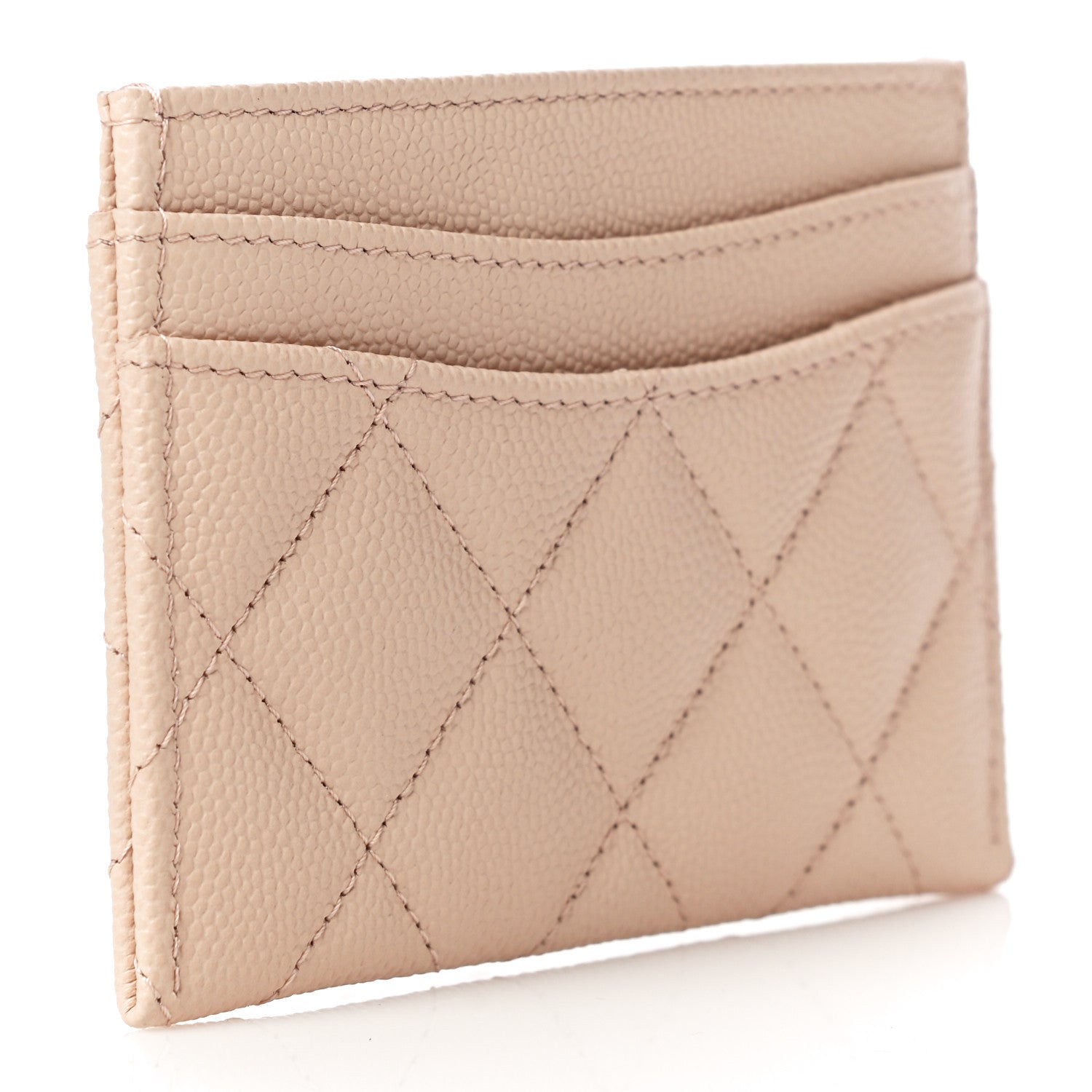 Chanel Caviar Quilted Card Holder Light Beige 3 of 12