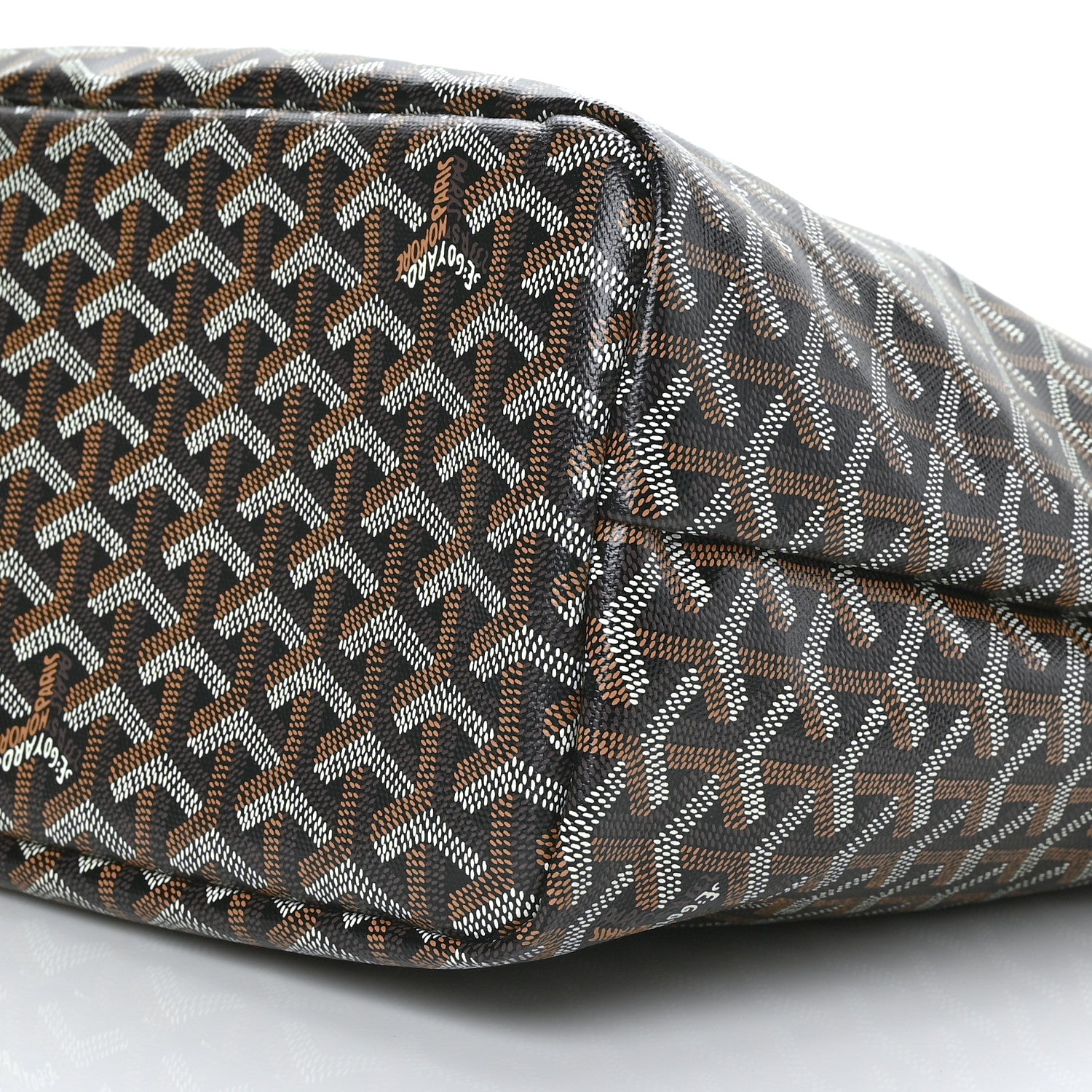 Goyard Goyardine Chien Gris Bag Black Gold 9 of 9