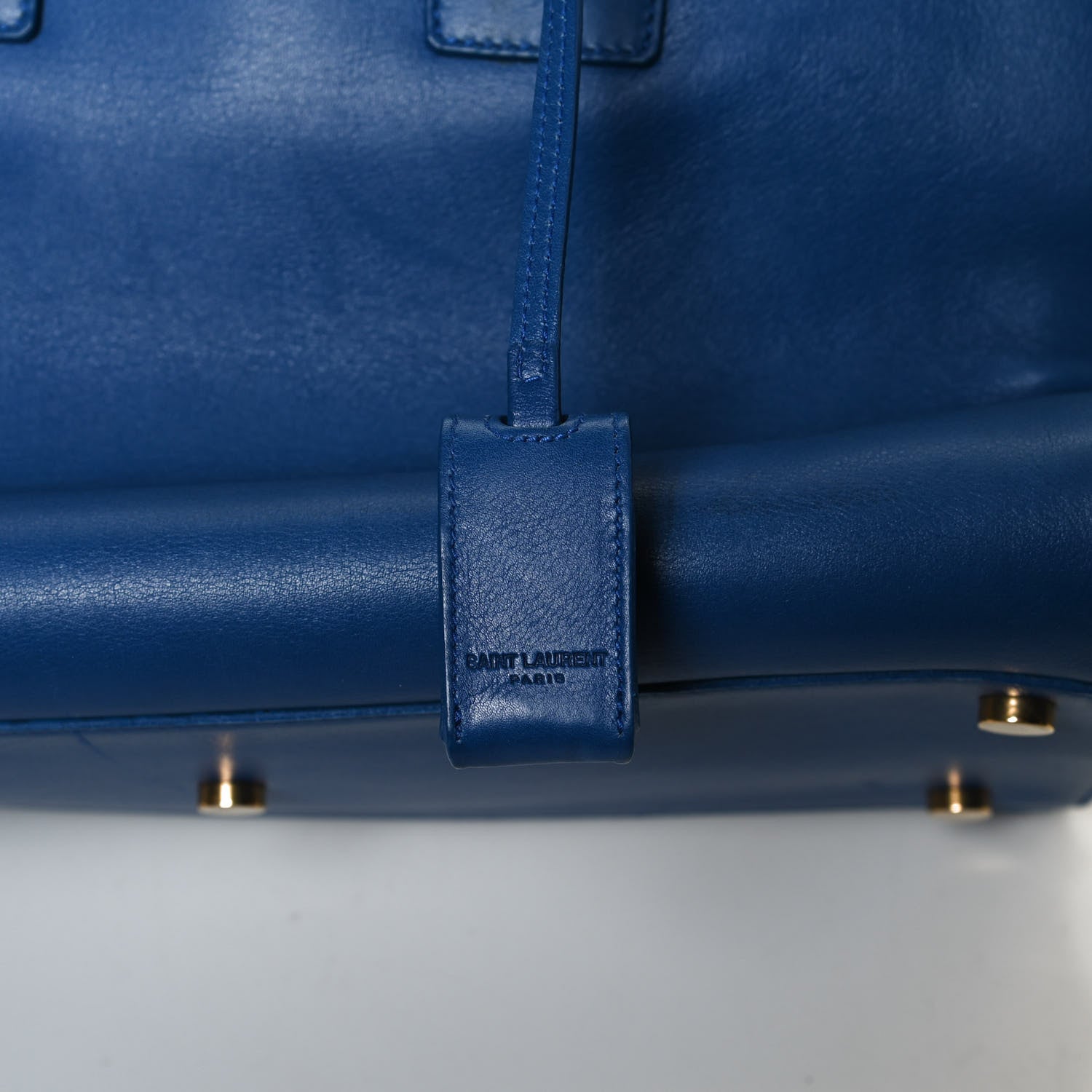 Saint Laurent Calfskin Small Sac De Jour Blue Majorelle 8 of 13