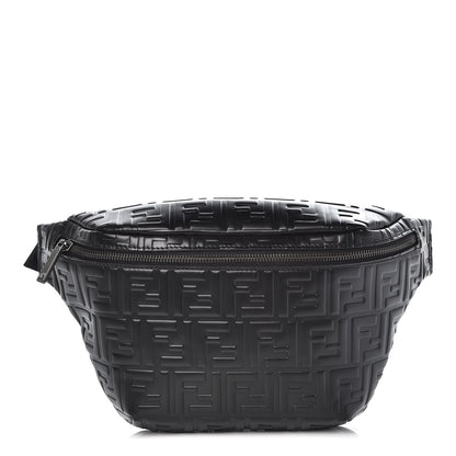 Fendi Vitello Century FF 1974 Embossed Belt Bag Black 1 of 7