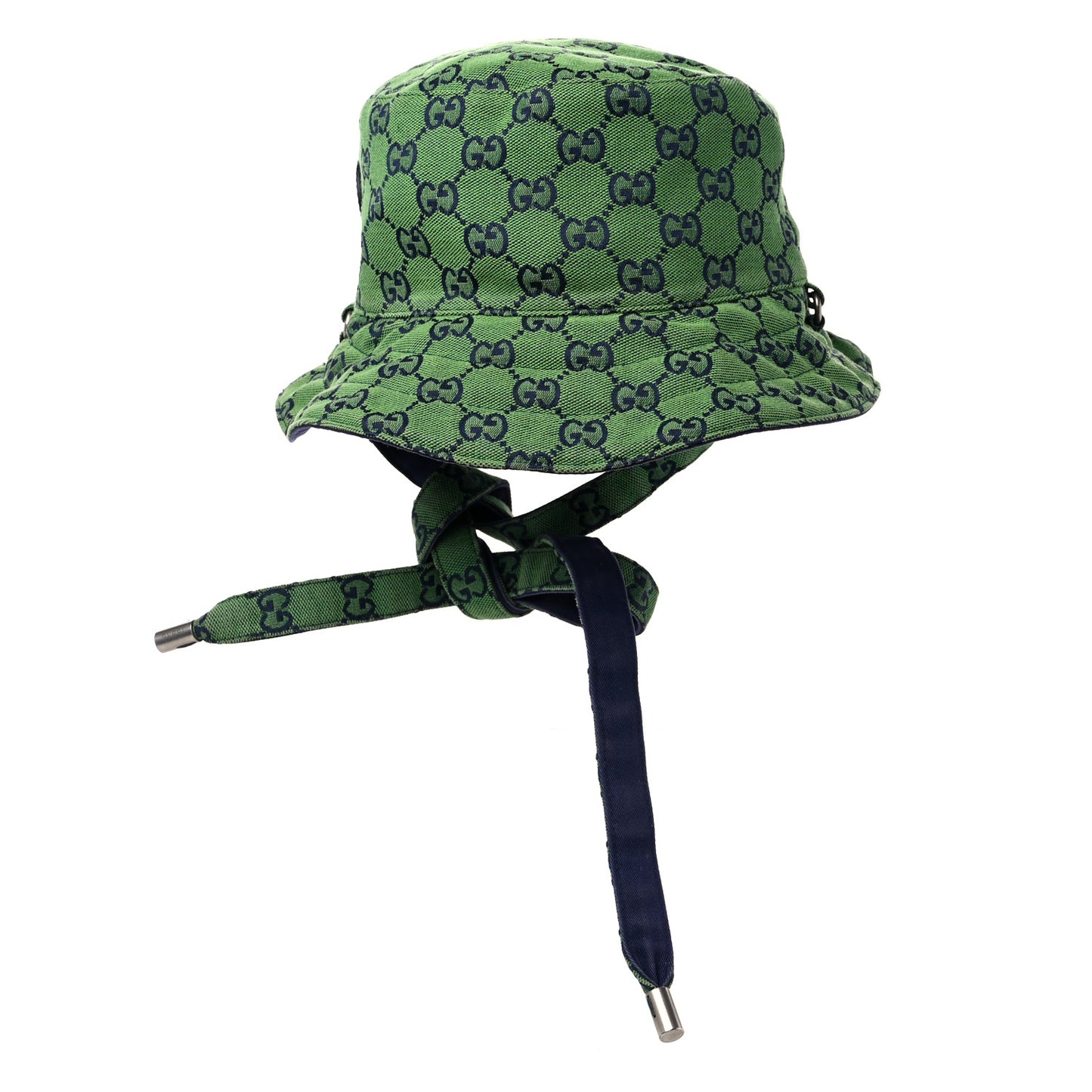 Monogram Multicolor Reversible Self-Tie Bucket Hat L Green Blue