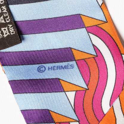Hermes Silk Ballet Aquatique Twilly 5 of 5