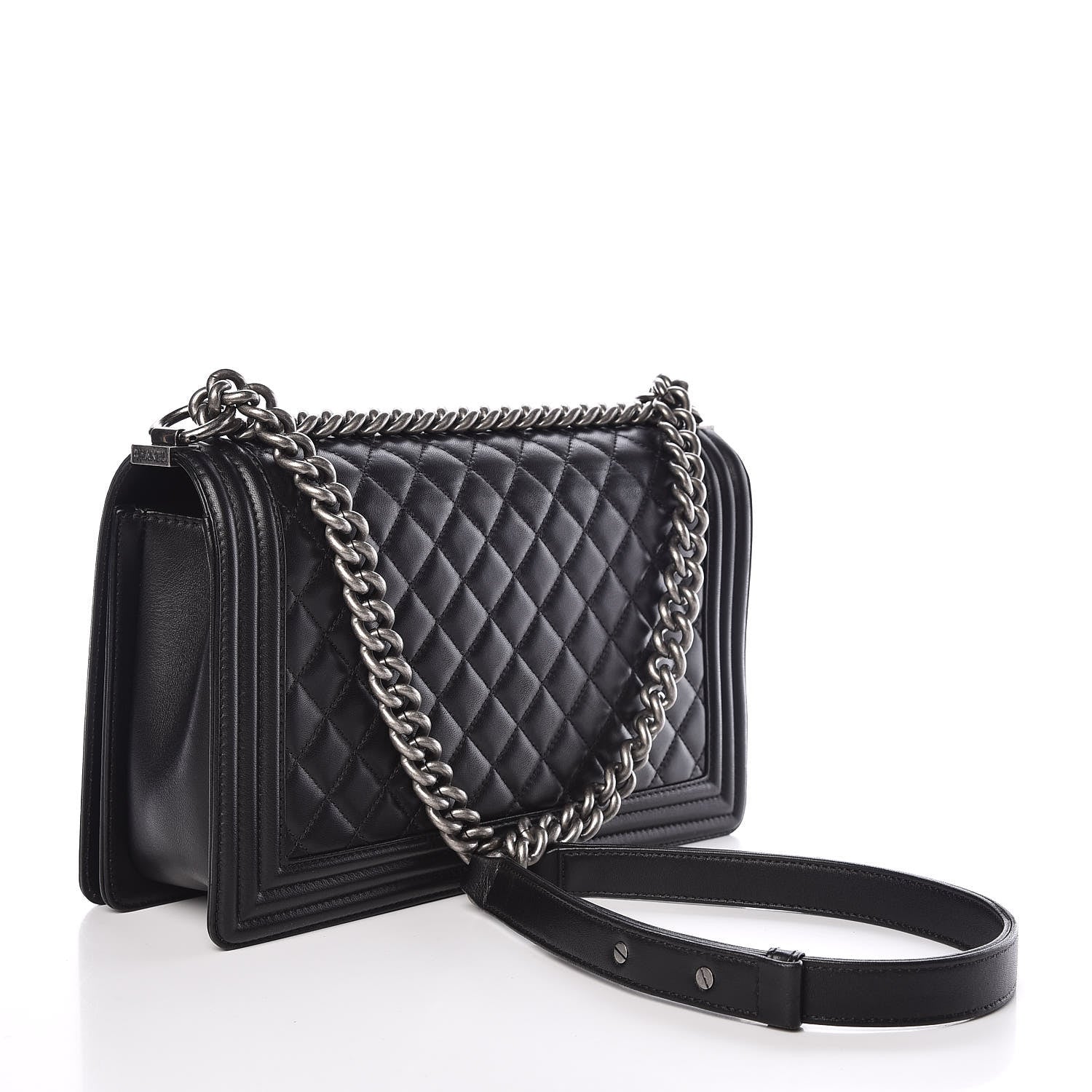 Chanel Lambskin Quilted New Medium Boy Flap Black 3 of 11