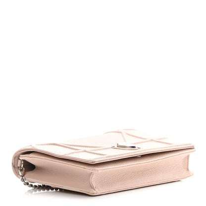 Christian Dior Grained Calfskin Diorama Wallet on Chain Pouch Nude 4 of 18