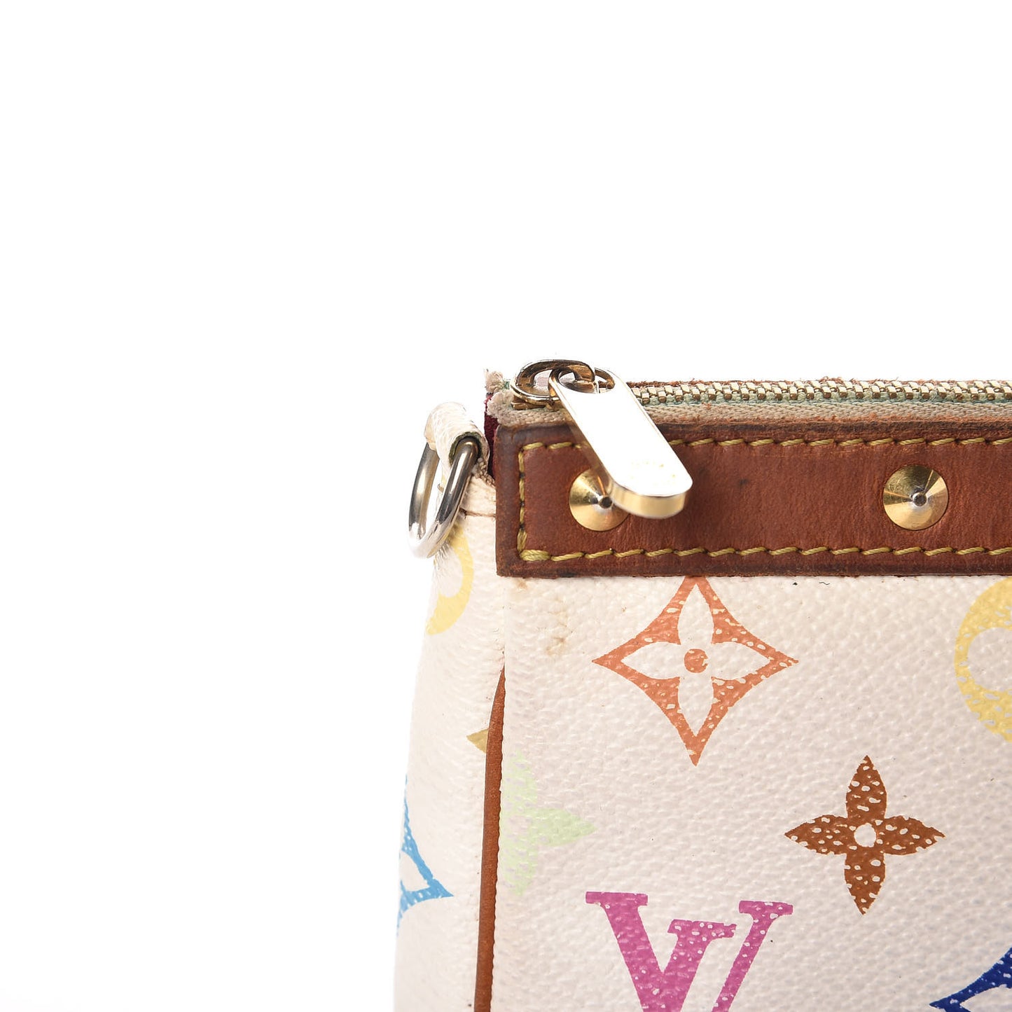 Monogram Multicolor Pochette Accessories White