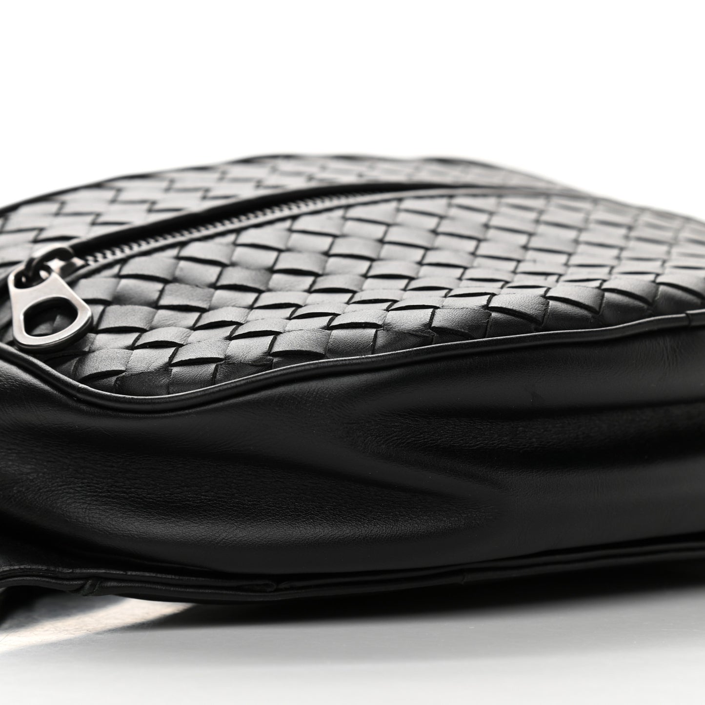 Nappa Intrecciato Belt Bag Black