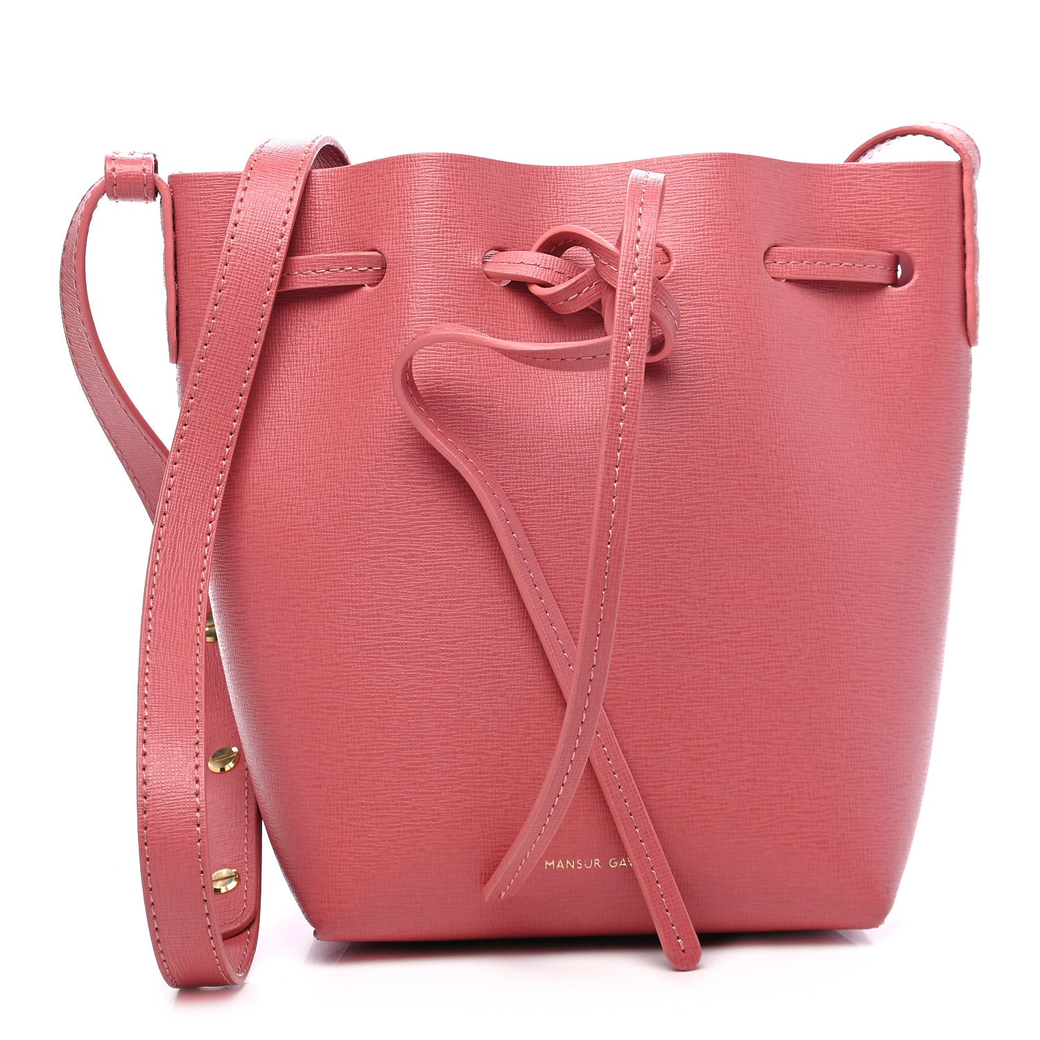 Mansur Gavriel Saffiano Mini Mini Bucket Bag Blush 1 of 10