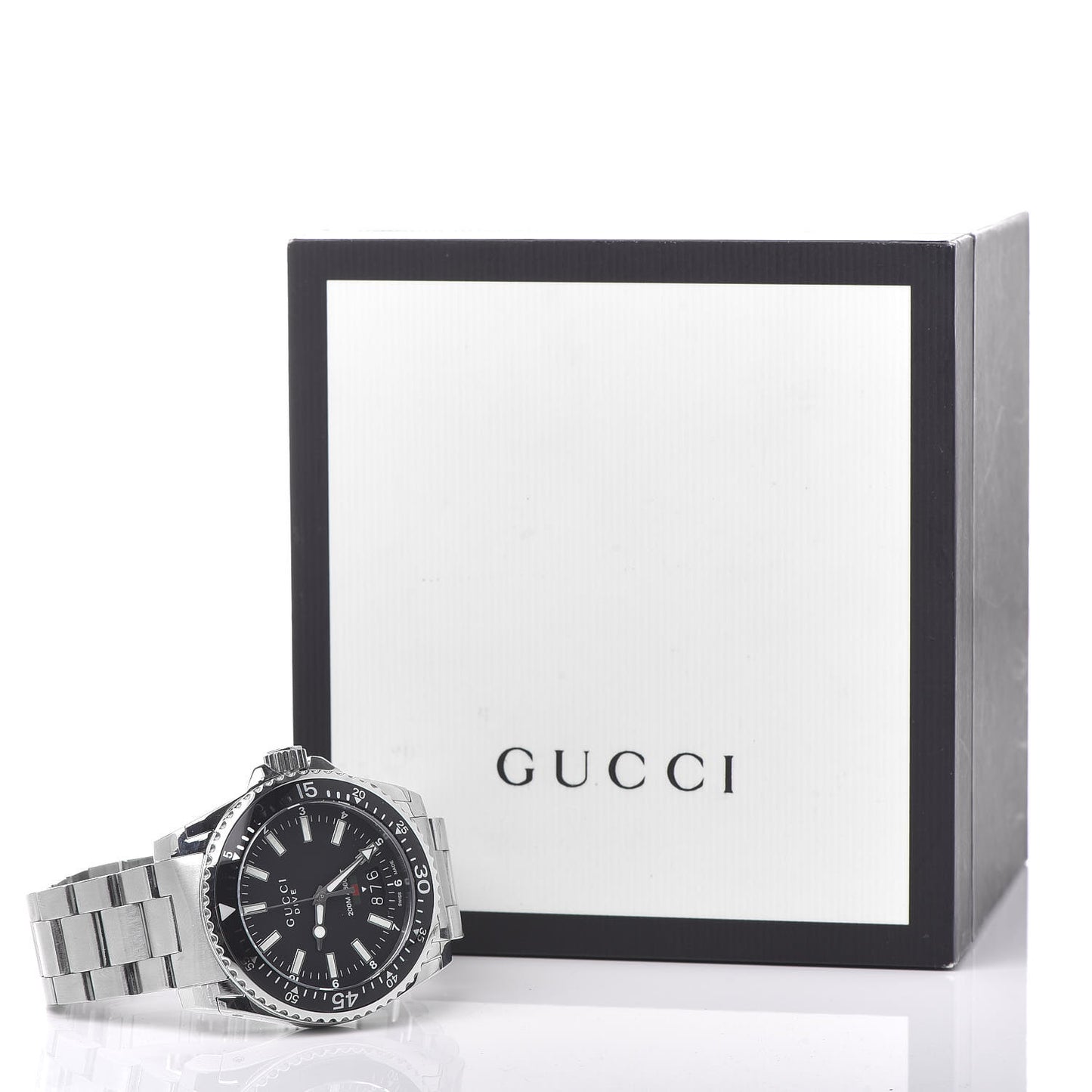 Stainless Steel 40mm Dive Quartz Watch Black