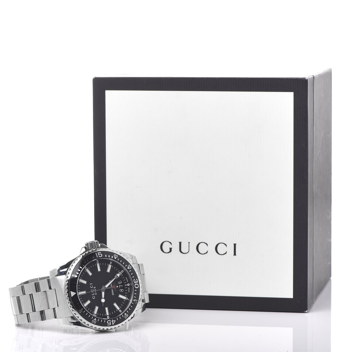 Gucci Stainless Steel 40mm Dive Quartz Watch Black 8 of 8