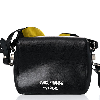Off-White Saffiano For Display Only Binder Clip Shoulder Bag Black 4 of 21