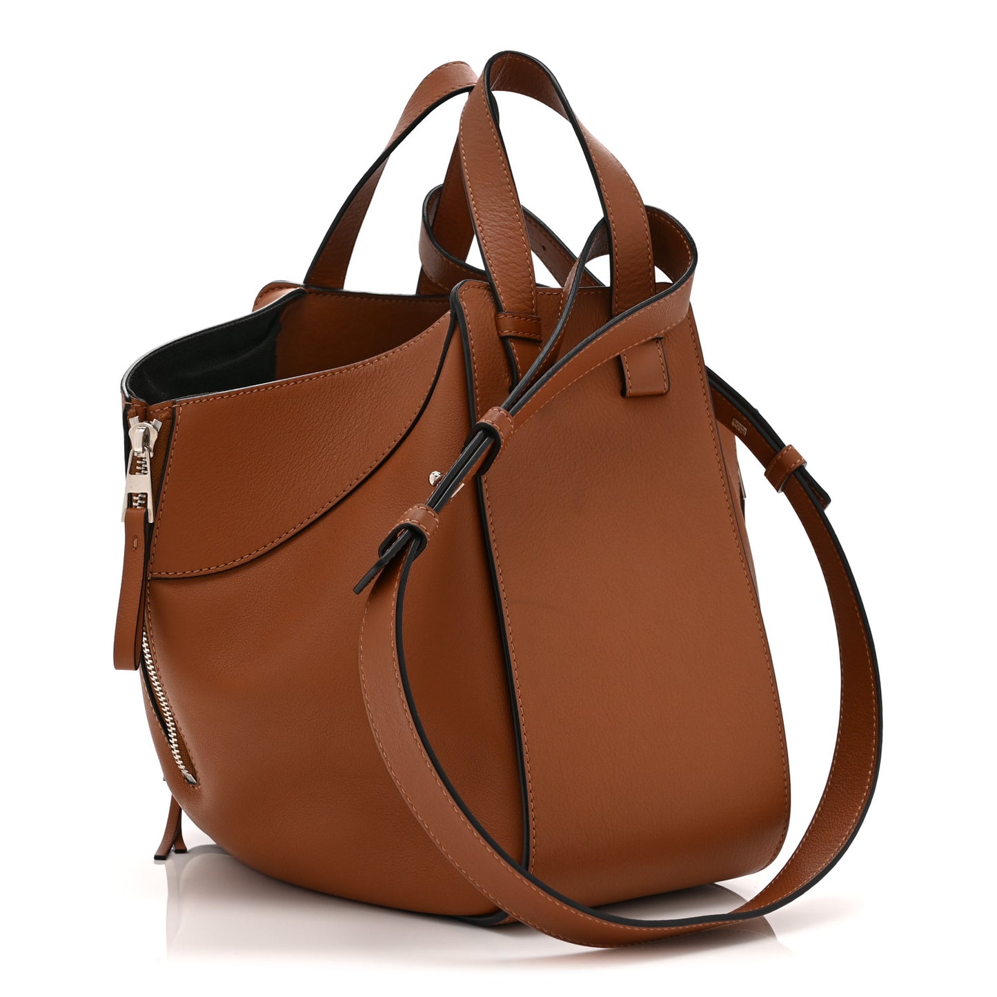 Calfskin Small Hammock Shoulder Bag Tan