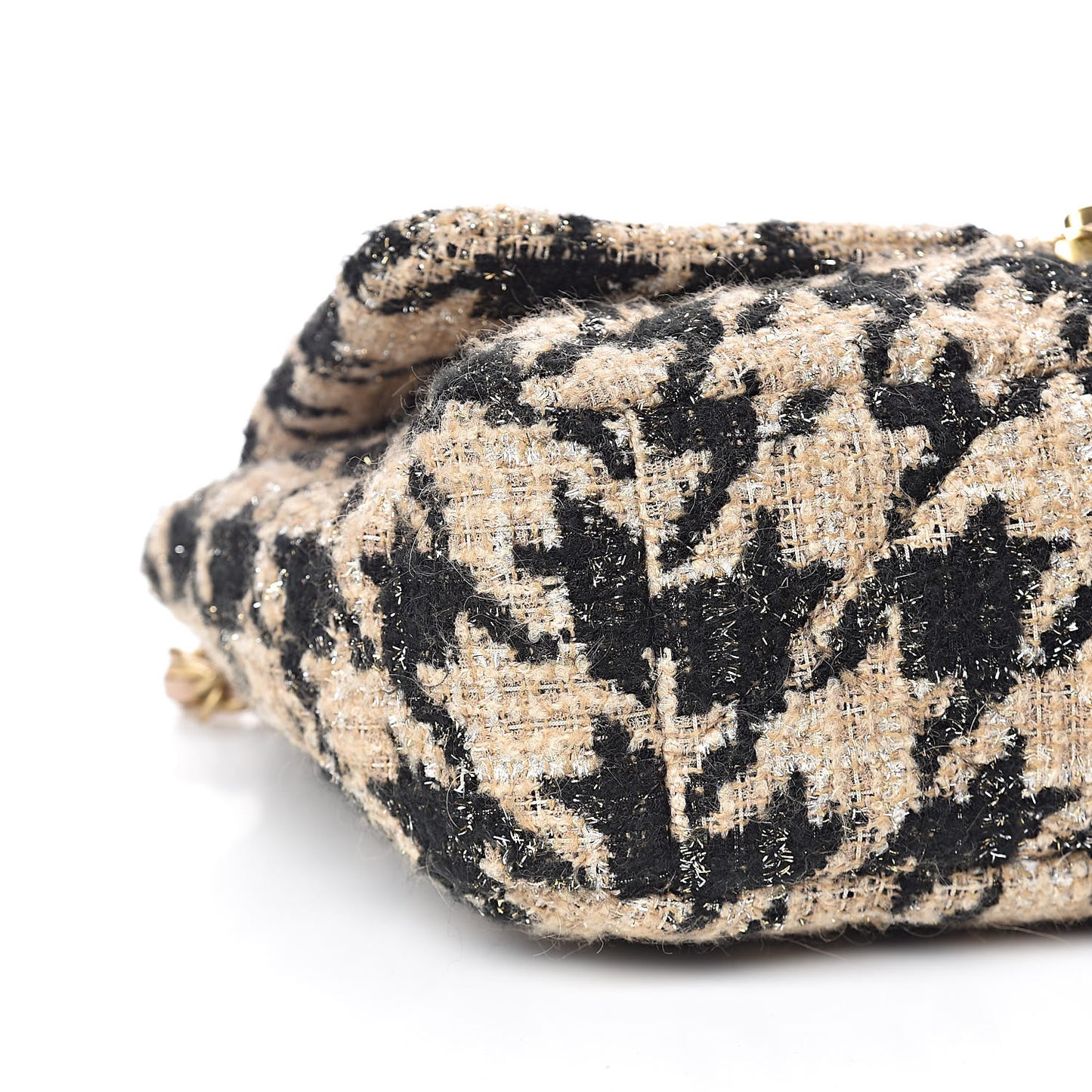 Tweed Maxi 19 Flap Beige Black