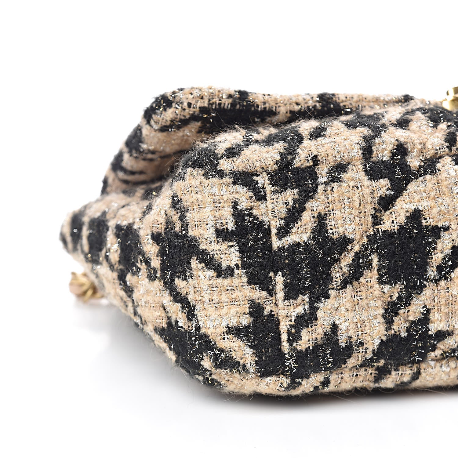 Chanel Tweed Maxi 19 Flap Beige Black 8 of 11