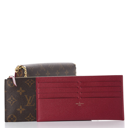 Louis Vuitton Monogram Pochette Felicie Chain Wallet Fuchsia 10 of 13