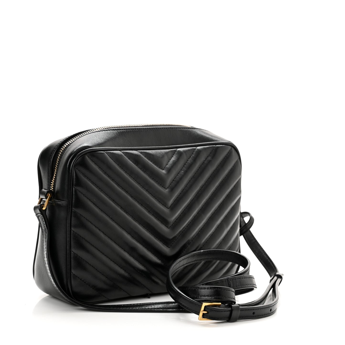 Calfskin Matelasse Monogram Lou Camera Bag Black