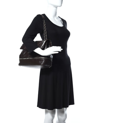 Chanel Calfskin Stitched Large Expandable Flap Bag Dark Brown 2 of 9