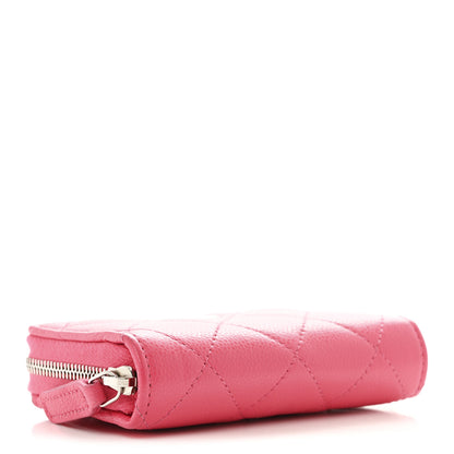 Chanel Caviar Quilted Zip Coin Purse Pink 4 of 9