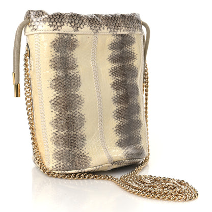Gucci Snakeskin Mini Zumi Bucket Bag Grey 2 of 7
