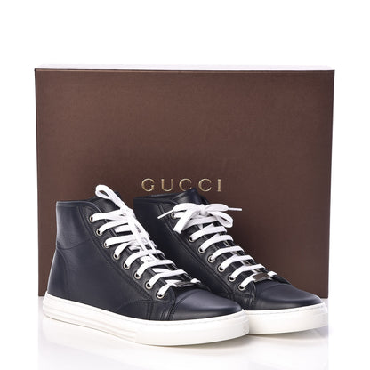 Gucci Calfskin Miro Soft Mens High Top Sneakers 9 Blue 8 of 8