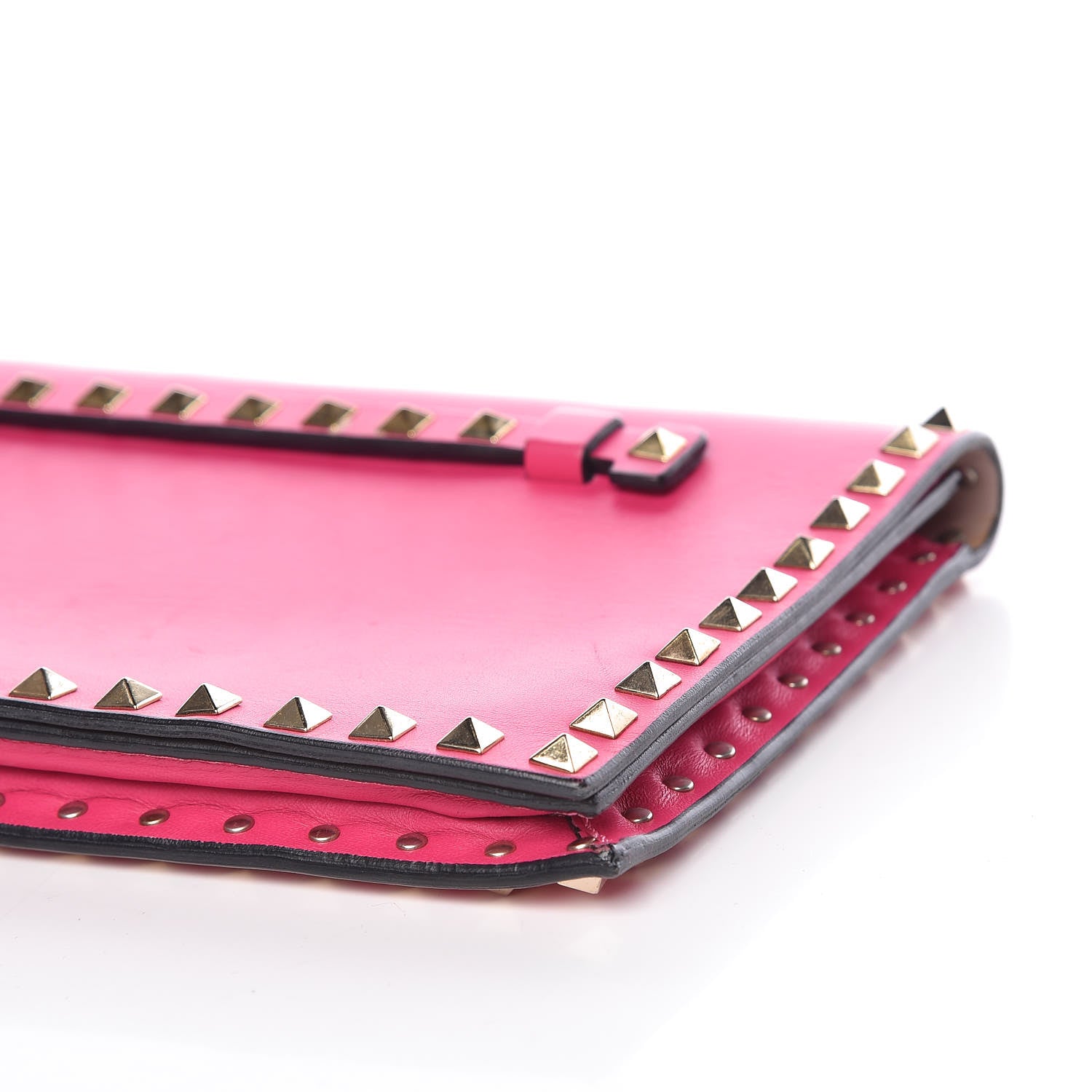 Valentino Garavani Nappa Rockstud Wristlet Clutch Pop Fuxia 11 of 11