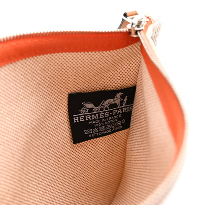 Hermes Toile Flat Yachting Pouch Orange 6 of 7