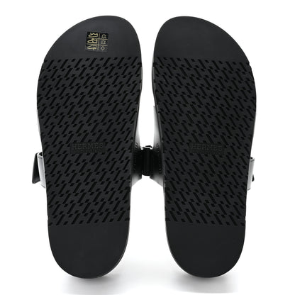 Hermes Calfskin Mens Chypre Sandals 41.5 Black 5 of 10