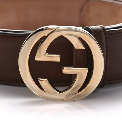 Gucci Calfskin Interlocking G 37mm Belt 95 38 Nut Brown 5 of 6
