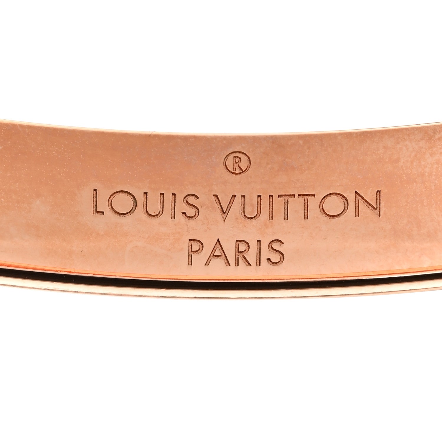 Louis Vuitton Brass Monogram Nanogram Cuff S Pink Gold 6 of 6