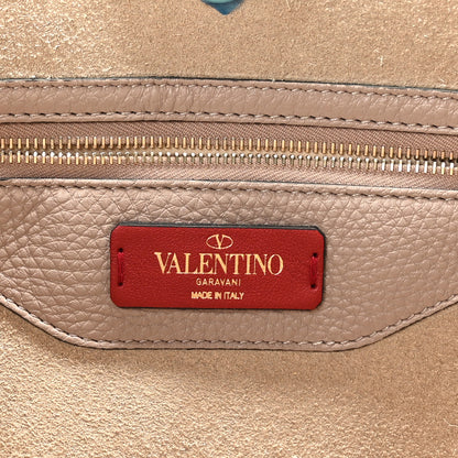 Valentino Garavani Grained Calfskin Small Rockstud Shoulder Tote Poudre 6 of 8