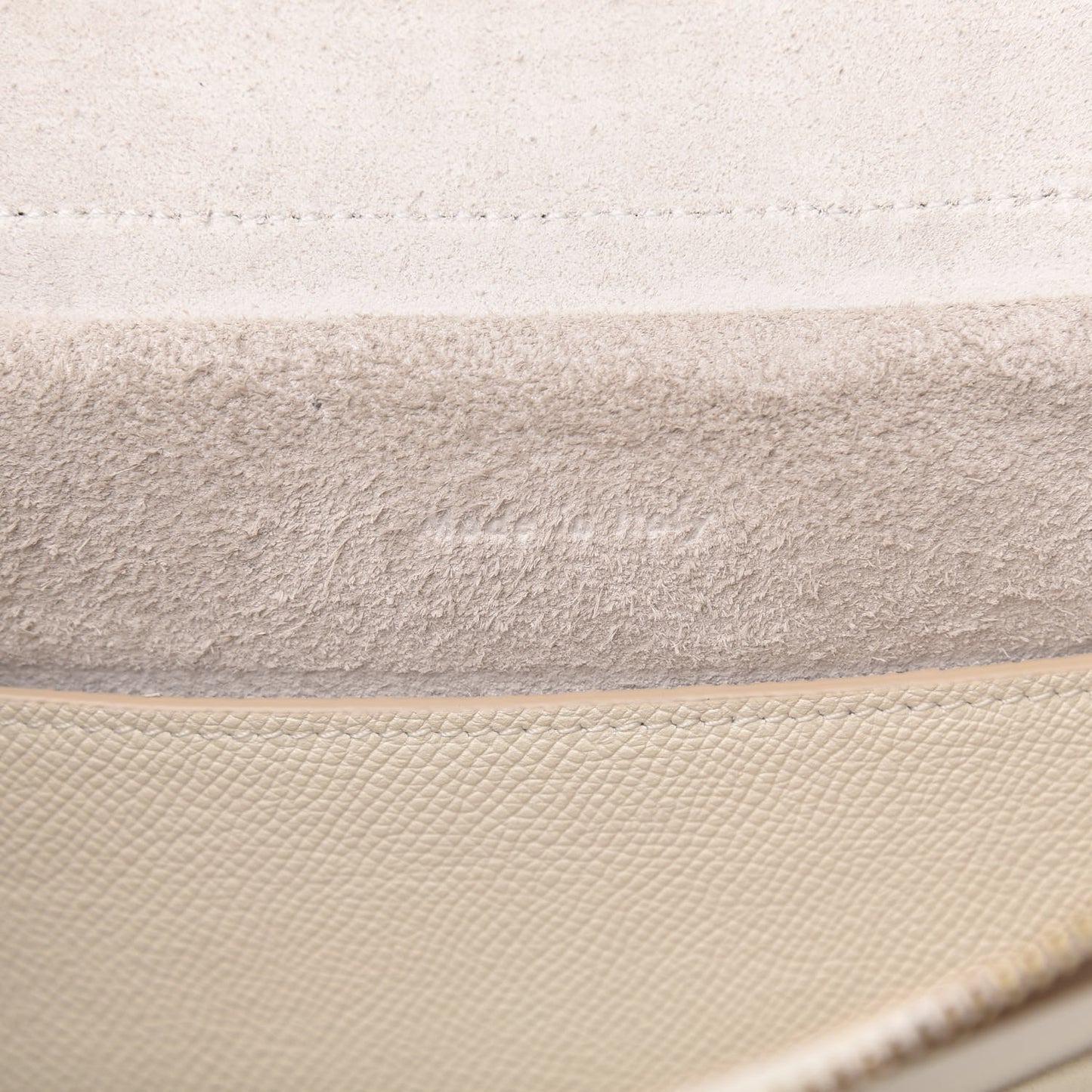 Grained Calfskin Micro Belt Bag White