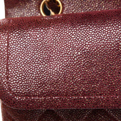 Chanel Iridescent Caviar Quilted Medium Double Flap Burgundy 9 of 13