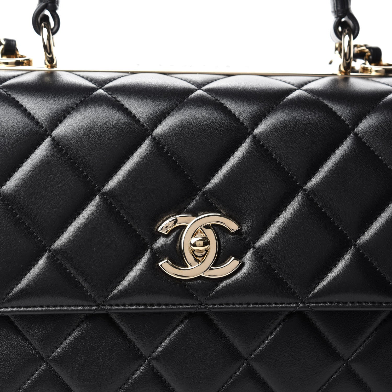 Chanel Lambskin Quilted Medium Trendy CC Flap Dual Handle Bag Black 10 of 11
