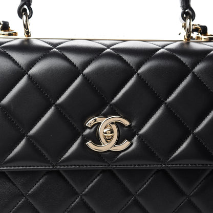 Chanel Lambskin Quilted Medium Trendy CC Flap Dual Handle Bag Black 10 of 11