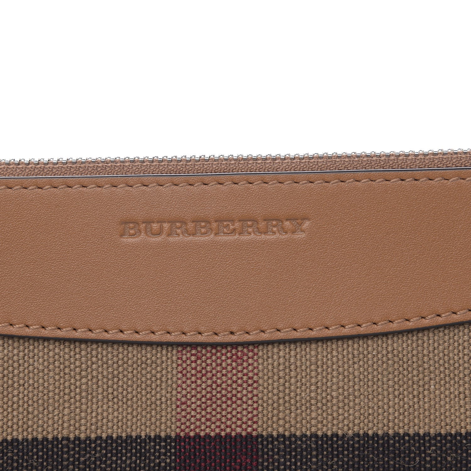 Burberry Mega Check Peyton Crossbody Clutch Bag Saddle Brown 11 of 11