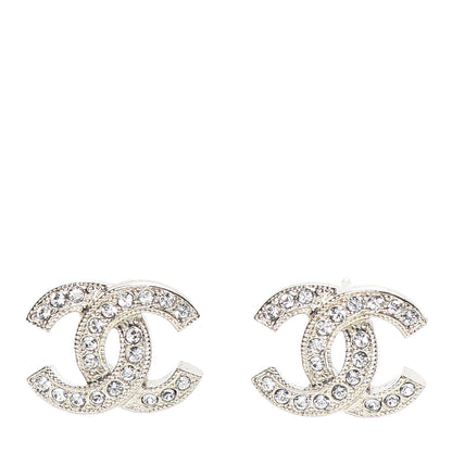 Chanel Crystal CC Earrings Gold 1 of 5