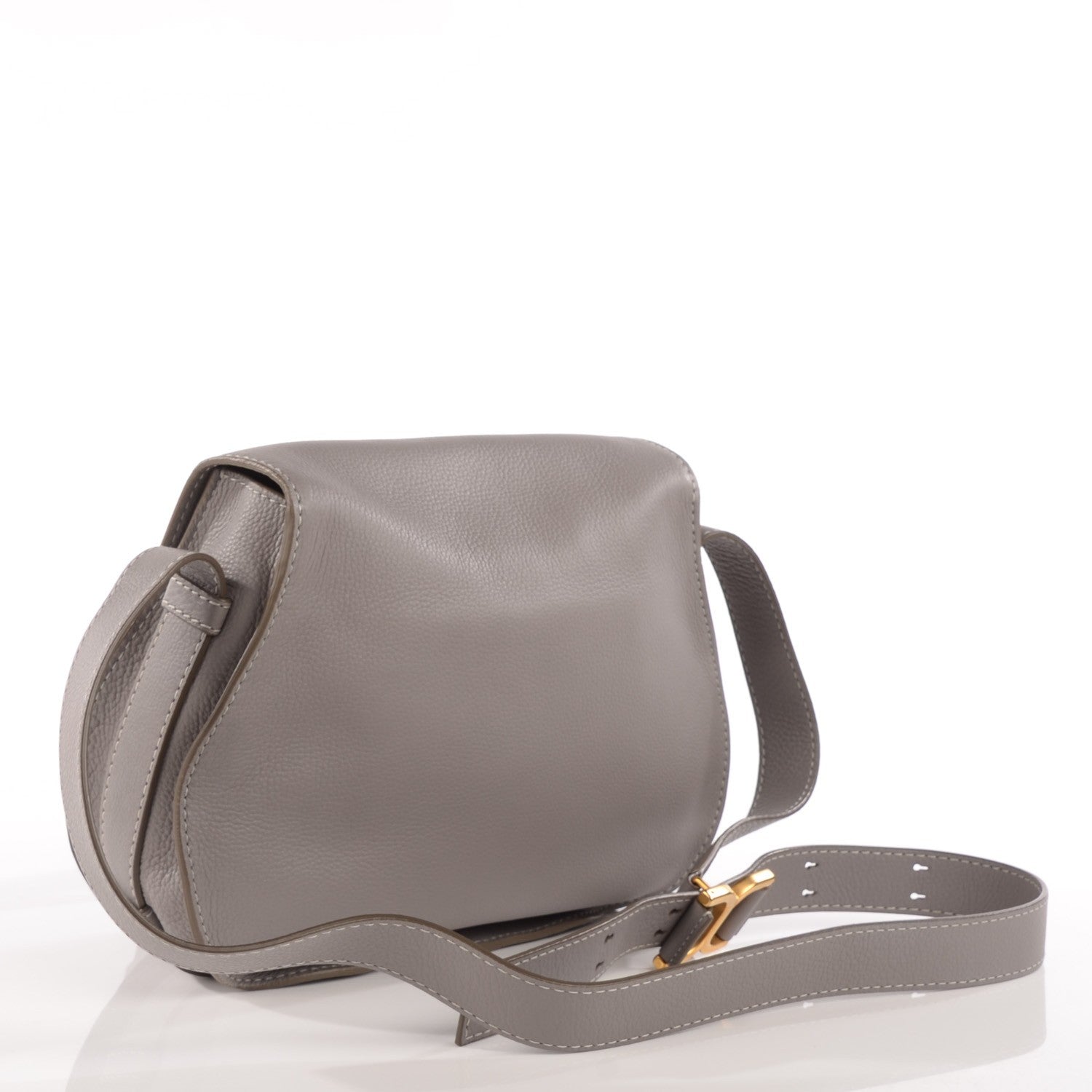 Chloe Calfskin Medium Marcie Round Crossbody Bag Cashmere Grey 3 of 7