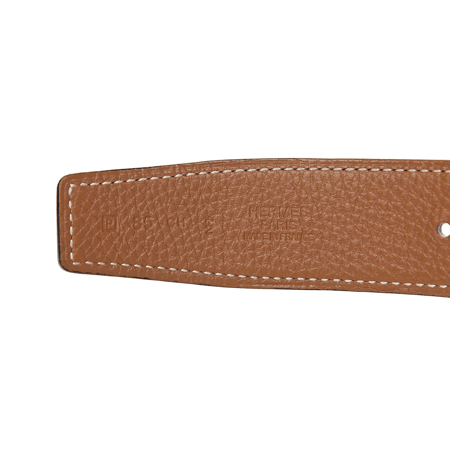 Hermes Box Togo 32mm Idem Belt 85 Black Gold 5 of 6