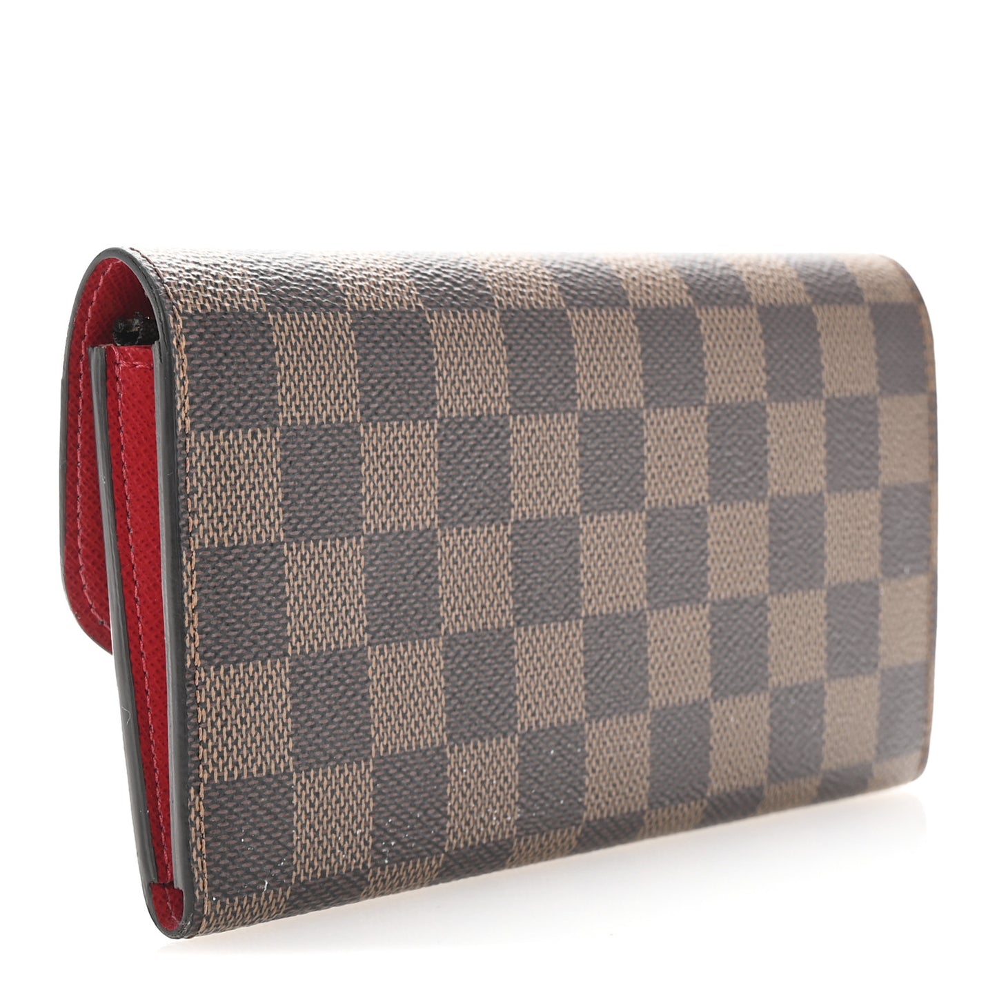 Damier Ebene Emilie Wallet Red