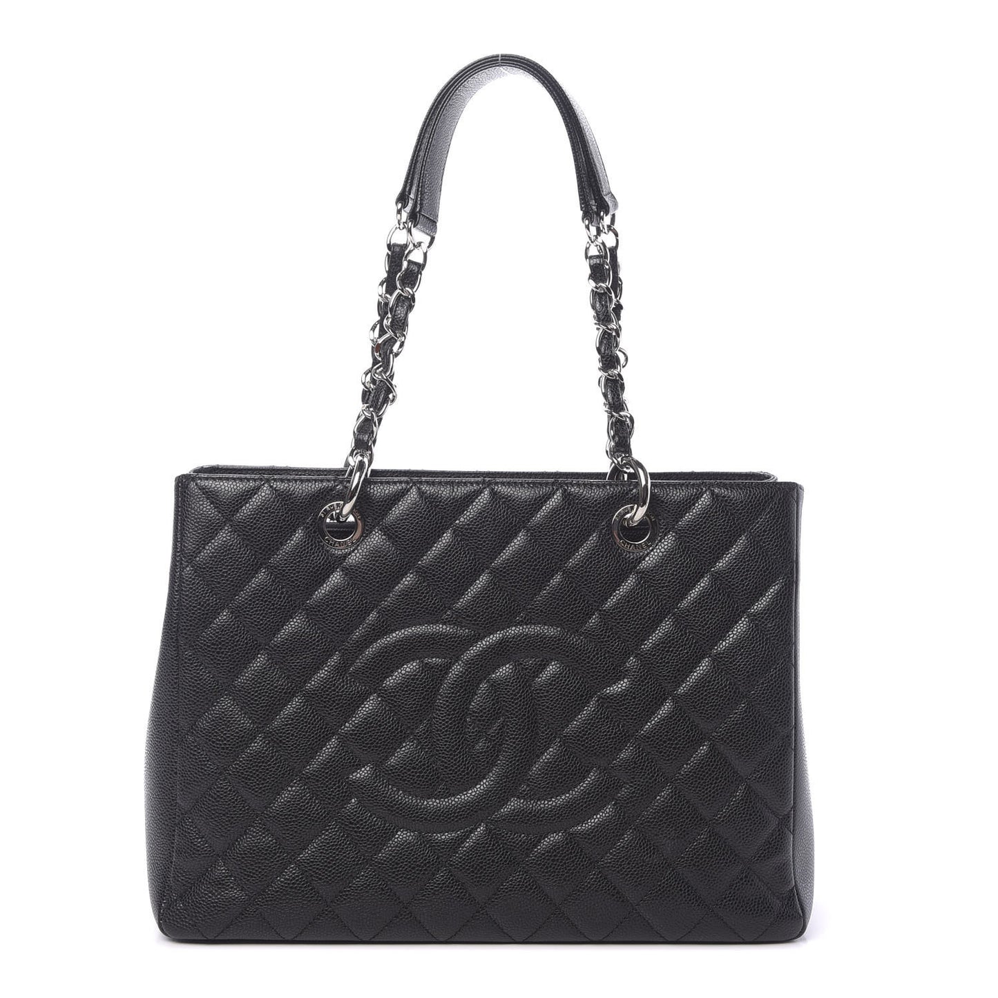 Caviar Quilted Grand Shopping Tote GST Black