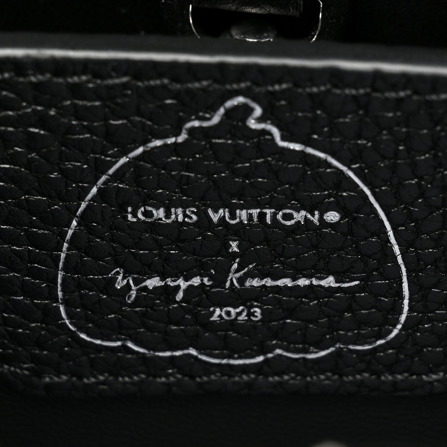 LV x YK Taurillon Flower Capucines BB Black