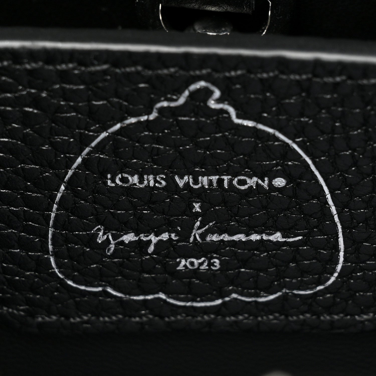 Louis Vuitton LV x YK Taurillon Flower Capucines BB Black 7 of 12