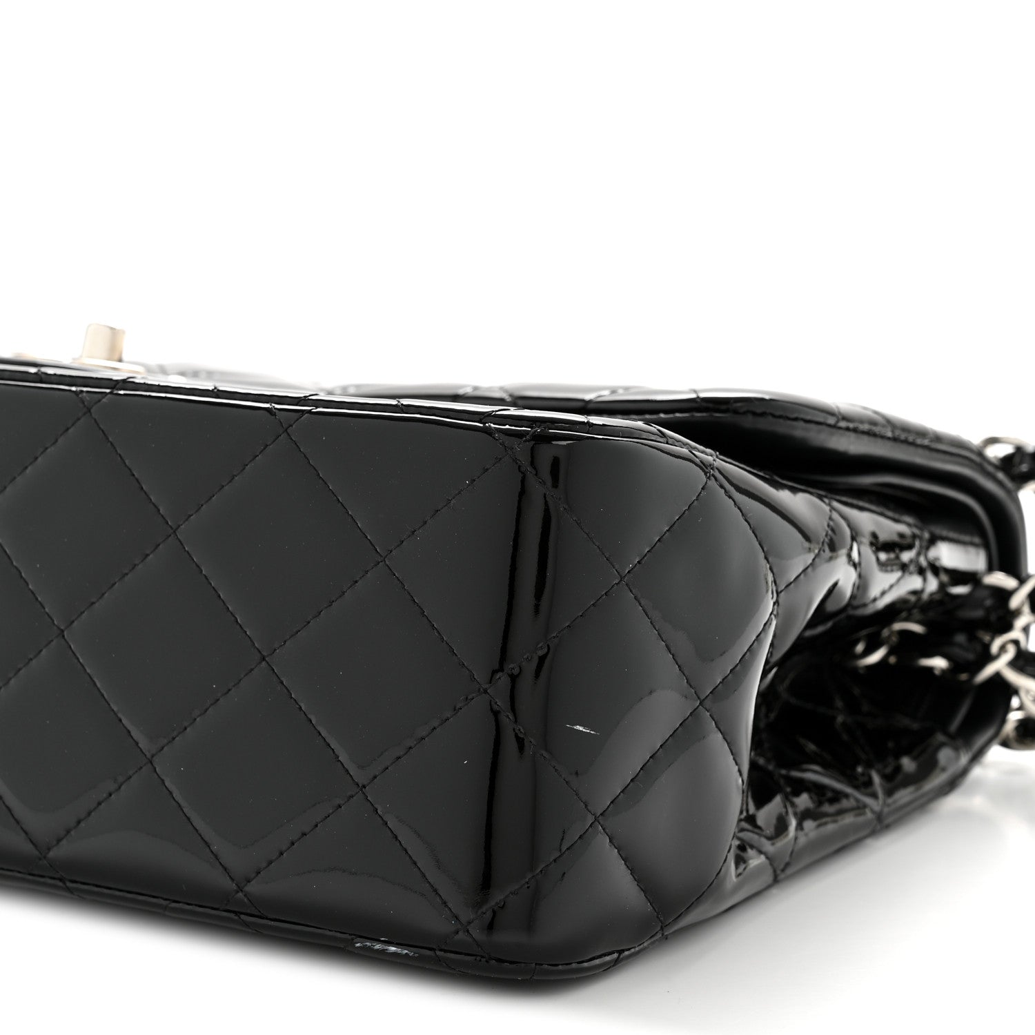 Chanel Patent Quilted Jumbo Double Flap Black 10 of 12