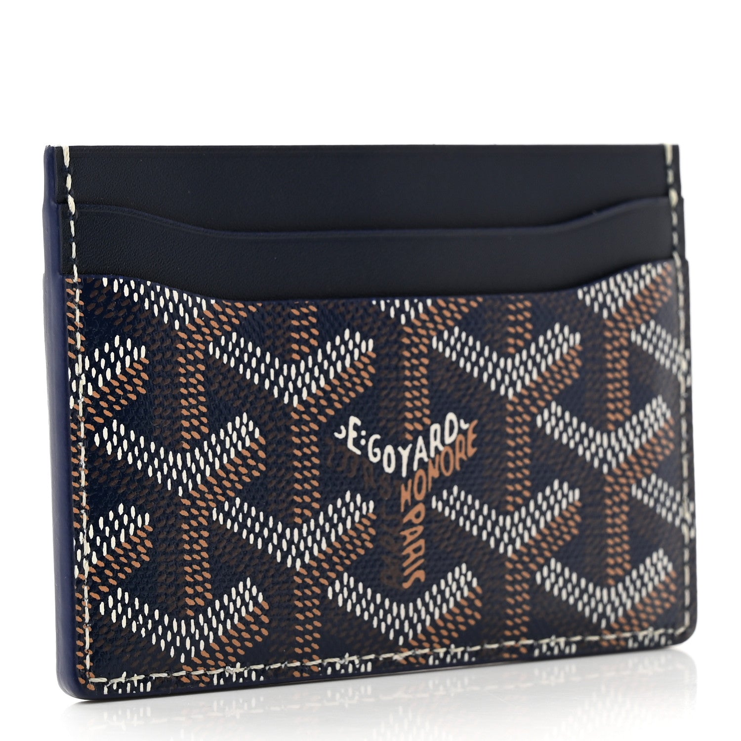 Goyard Goyardine Saint Sulpice Card Holder Navy 3 of 6