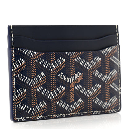 Goyard Goyardine Saint Sulpice Card Holder Navy 3 of 6