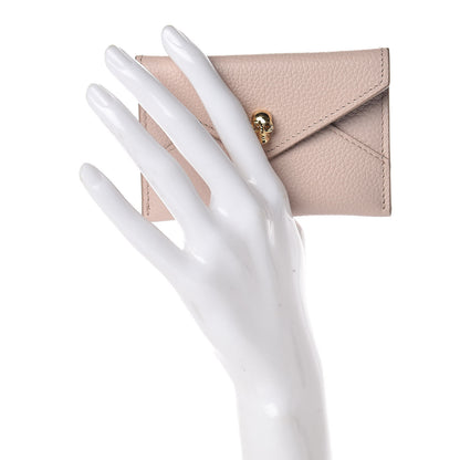 Alexander McQueen Calfskin Skull Envelope Card Holder Teint 2 of 6