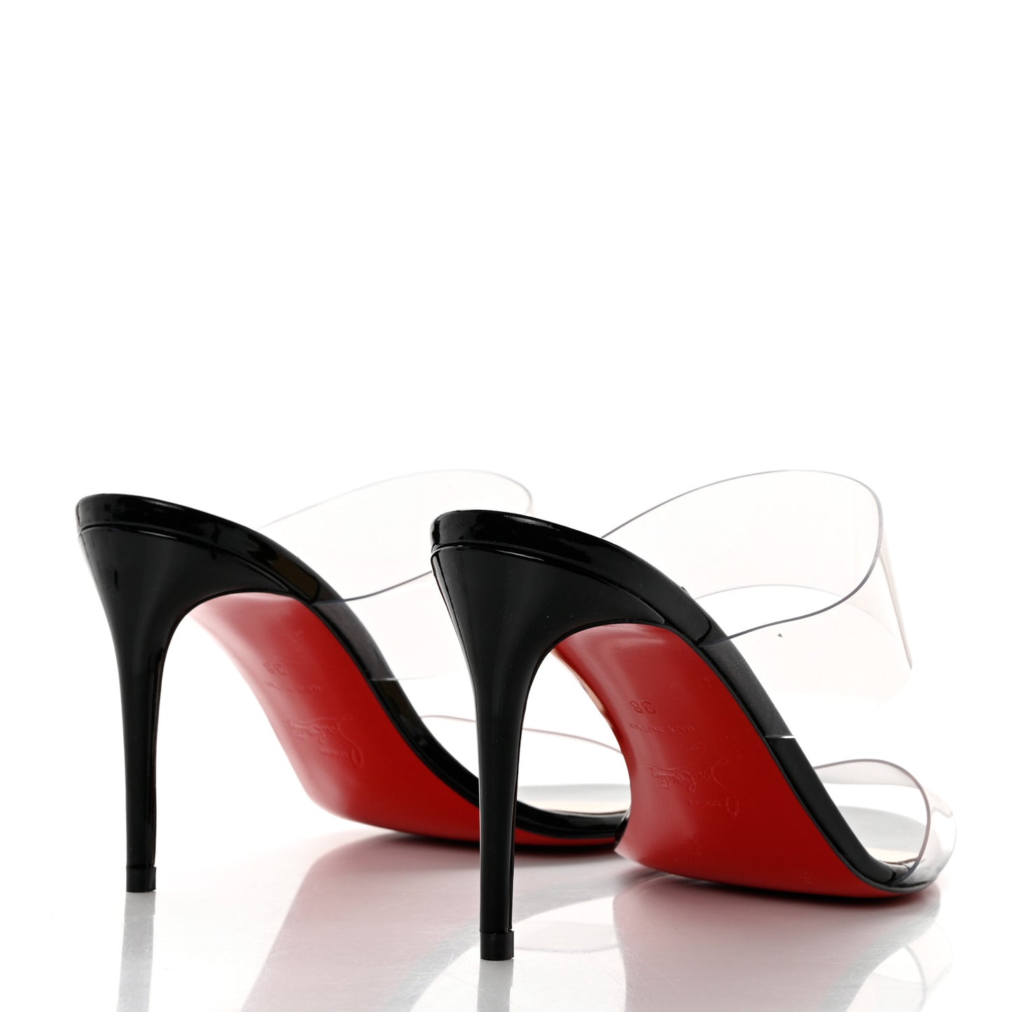 Patent PVC Just Nothing 85 Slide Sandals 38 Black